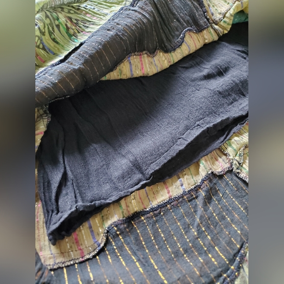 Sub Culture A-Line Patchwork Long Skirt - Picture 3 of 4